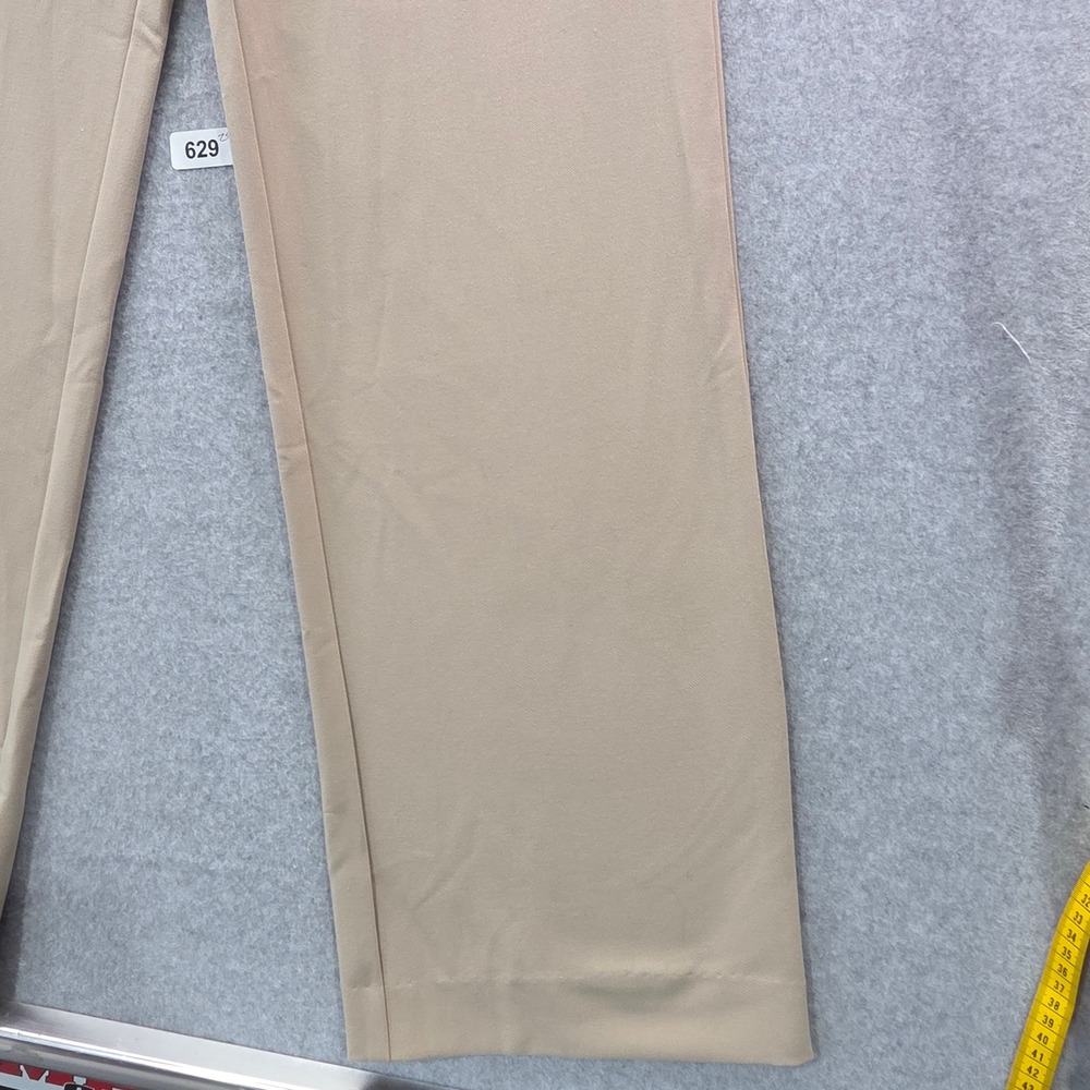 HM‎ Womens Wide Leg Dress Pants Tan Beige Size 4 Professional Trouser Slacks - Picture 2 of 11